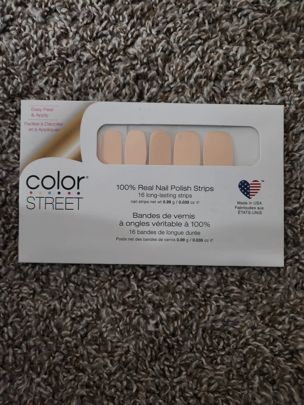 Color Street Soft Peach Beige Nail Polish Strips
